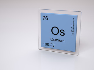Osmium - symbol Os - chemical element of the periodic table