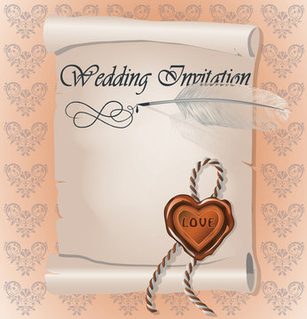 Wedding Invitations. vector illustration
