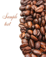 coffee beans on the board