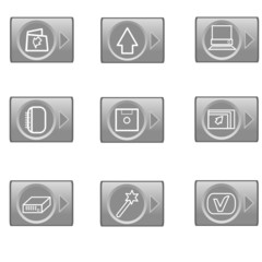 Data web icons, glossy circle buttons