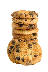 Pile of cookie with chocolate chips