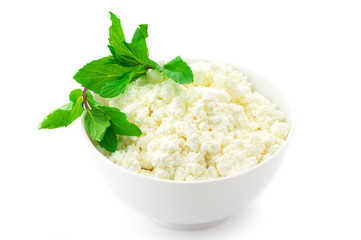 Cottage cheese with garnish