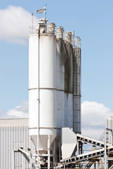 Main Processing Silos of a concrete factory