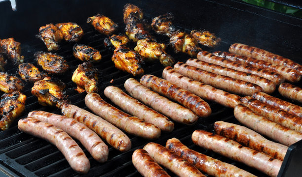 barbecue poulet saucisses &eacute;t&eacute;