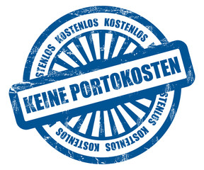 Strahlen Stempel blau RT KEINE PORTOKOSTEN