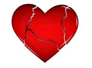 3D cracked heart