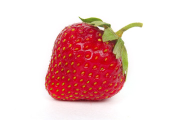 Fresh red strawberry isolated on white background