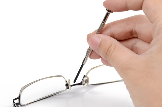 repairing glasses