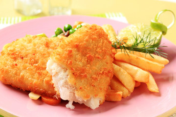 Fried fish and French fries