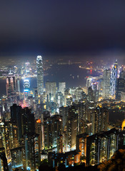 hong kong skyline at night