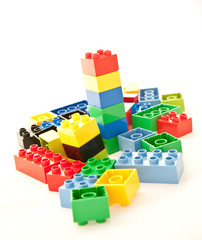Fototapeta premium colored cube play blocks