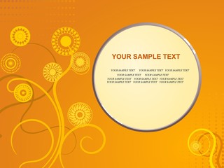 Vector background with floral ornaments