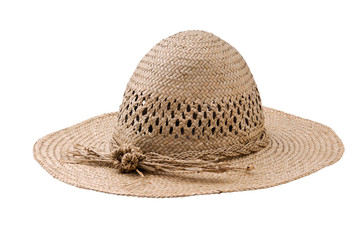 Straw hat isolated on white background