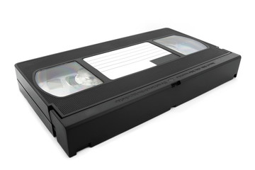 VHS tape over white