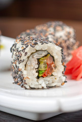 Sushi with sesame