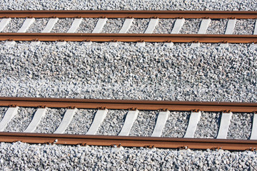 Tracks of a new railway in the netherlands