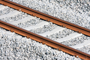 Tracks of a new railway in the netherlands