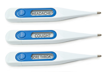 Flu symptoms concept