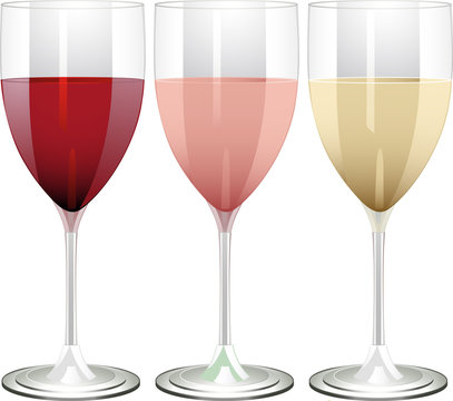 red rose and white wine in glasses