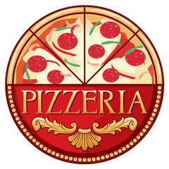 pizzeria label design