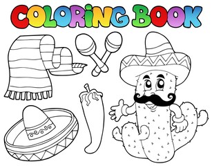 Coloring book with Mexican theme 2