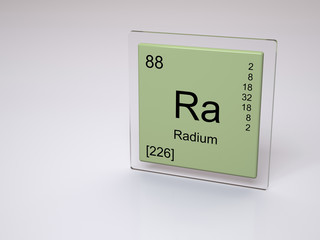 Radium - symbol Ra - chemical element of the periodic table