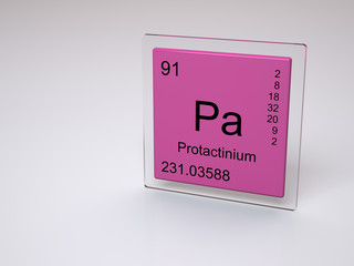 Protactinium - Pa - chemical element of the periodic table