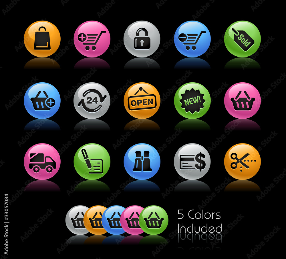 Poster shopping / the vector includes 5 colors in different layers
