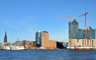 Naklejka premium Am Hamburger Hafen