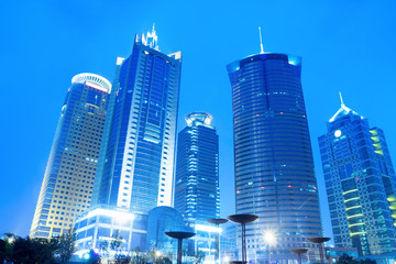 shanghai lujiazui financial centre skyline