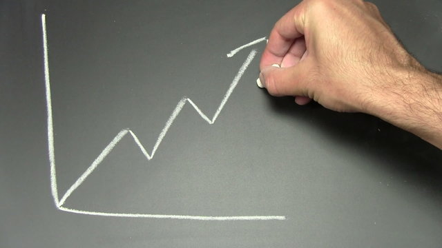 Upward graph on blackboard V2 - HD