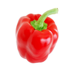 Red bell pepper isolated on white background