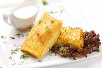 pancakes with sour cream