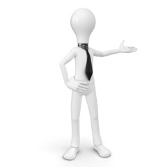 3d man with light bulb