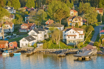 Fototapeta na wymiar Scandinavian mały port