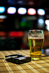 beer and cigarette