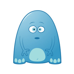 blue little jelly monster