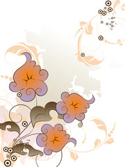 Fototapeta premium Abstract floral background in pastels