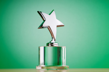 Star award against gradient background