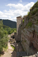 Fototapeta na wymiar Castle Fleckenstein, Alsace, France