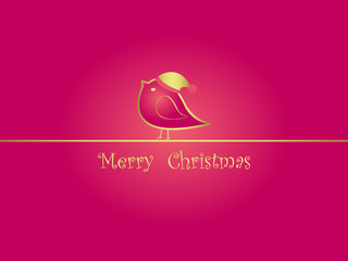 Pink Christmas Card - Merry Christmas - Weihnachtskarte