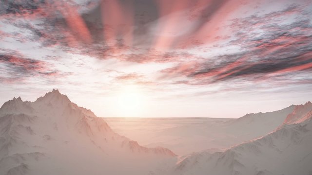 Majestic Remote Wilderness Snow Mountains Sunrise Landscape