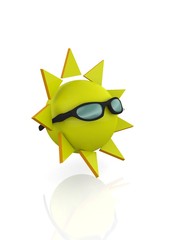 Sole con gli occhiali
