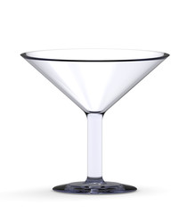 Empty cocktail glass isolated on the white