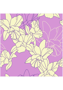 Iris flower seamless pattern