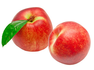 peach isolated on white background