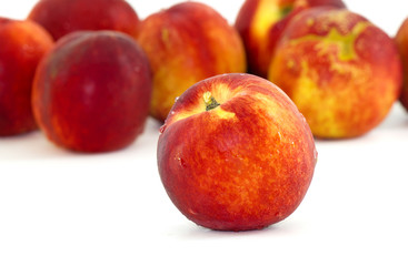 nectarine in a white background