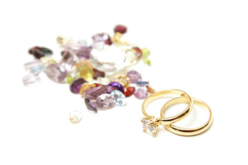 Gold Rings with Gemstones