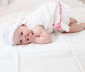 cute baby in hat