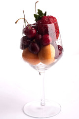 glass, fruit, isolated